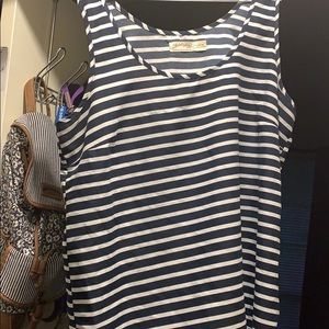 blue & white striped women’s tank